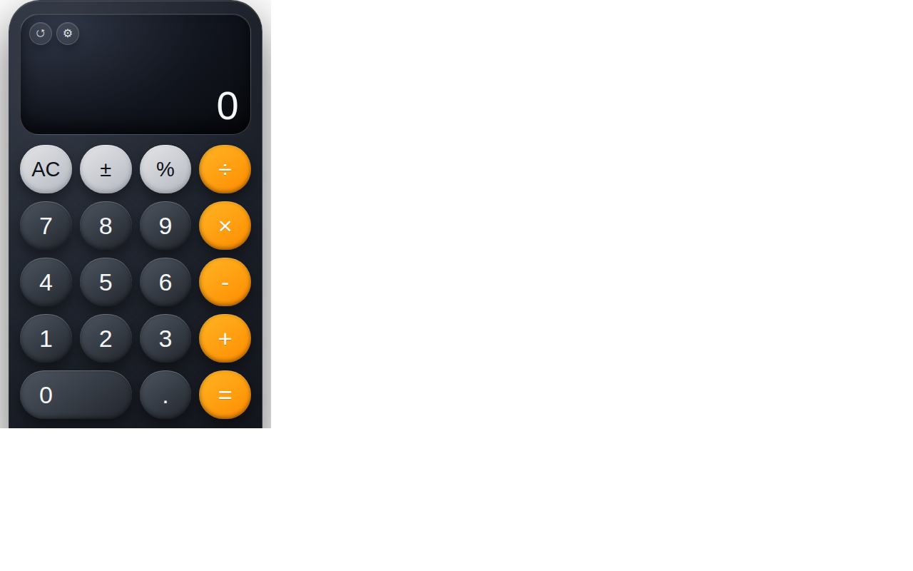 Fereastră pop-up pentru extensia calculatorului